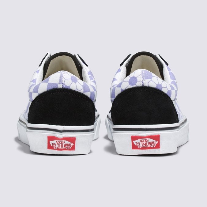 Tênis Old Skool Floral Checkerboard Lavender Black