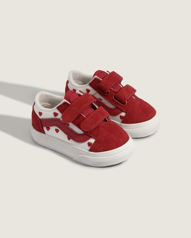 Tênis Old Skool V Red Hot Valentines Racing Red True White Infantil
