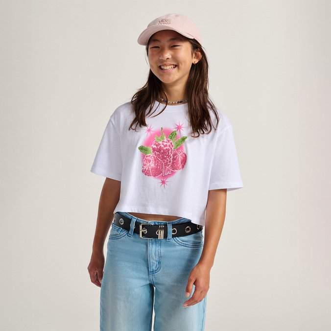 Camiseta Star Berries Crop Ss White Infantil
