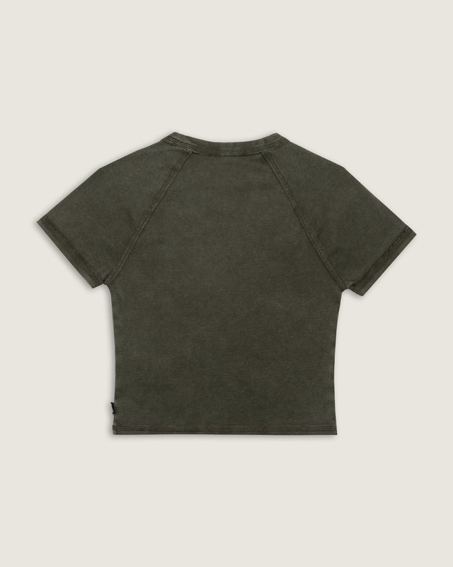 Camiseta Ss Claire Embellished Baby Tee Coal Brown