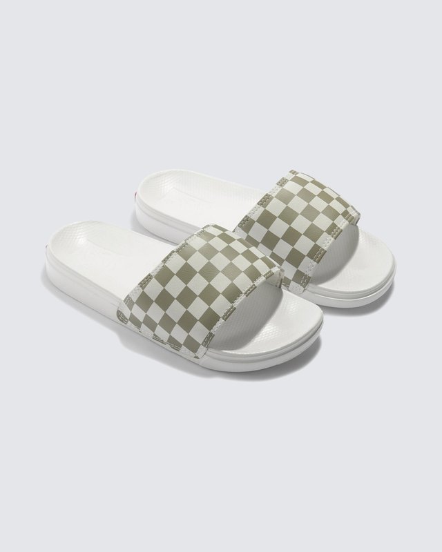 Chinelo Slide-On Checkerboard Sage