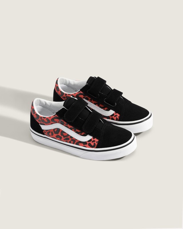 Tênis Old Skool V Glitter Leopard Diva Pink Infantil