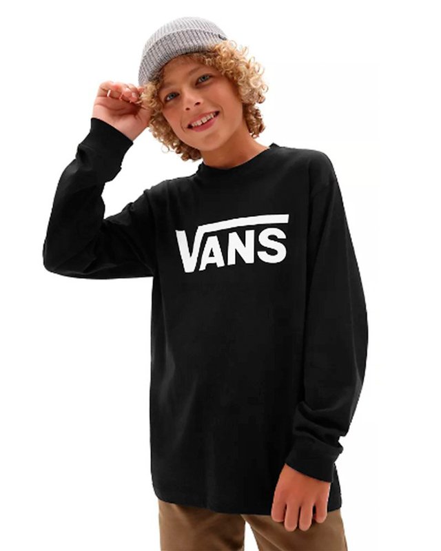 Camiseta Vans Classic Infantil Black White