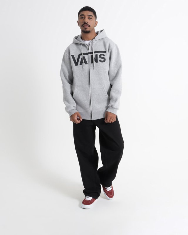 Moletom Vans Classic Zip Hoodie Ii Cement Heather Black