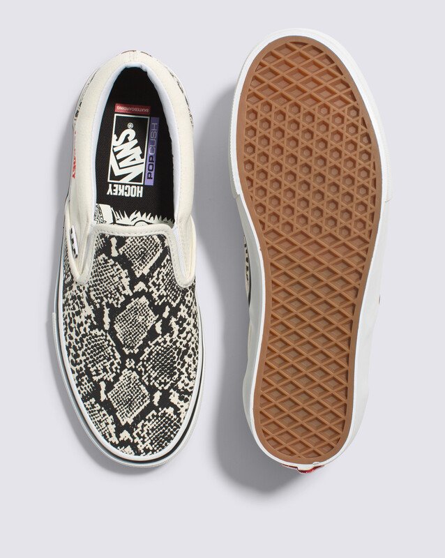 Tênis Skate Slip-On Hockey Skateboards Snake Skin