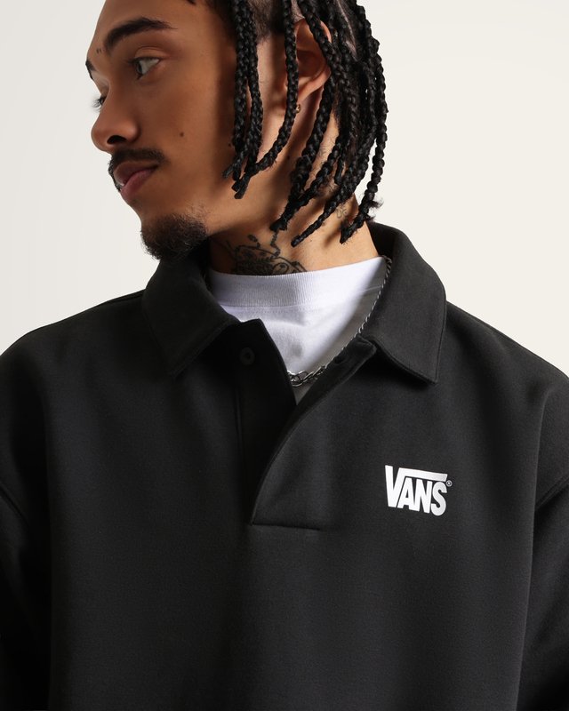 Moletom Polo Fleece Pullover Black