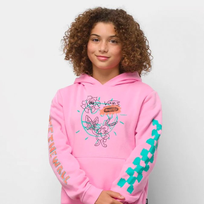 MOLETOM HOODIE INFANTIL VANS X CRAYOLA BEGONIA PINK Vans