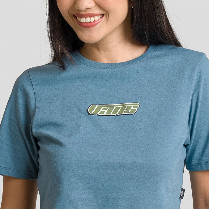 Camiseta Retro V Crew Crop II SS Bluestone