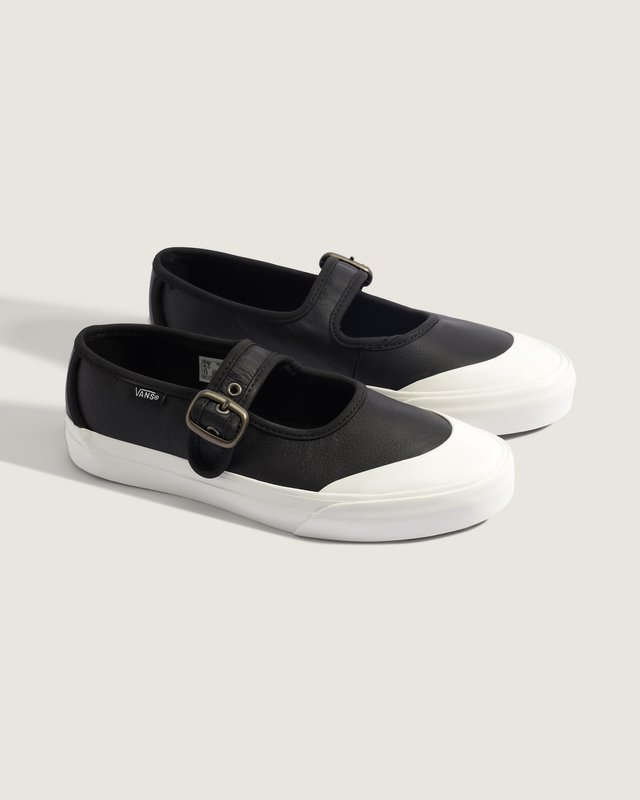 Tênis Mary Jane Marry Leather Black White