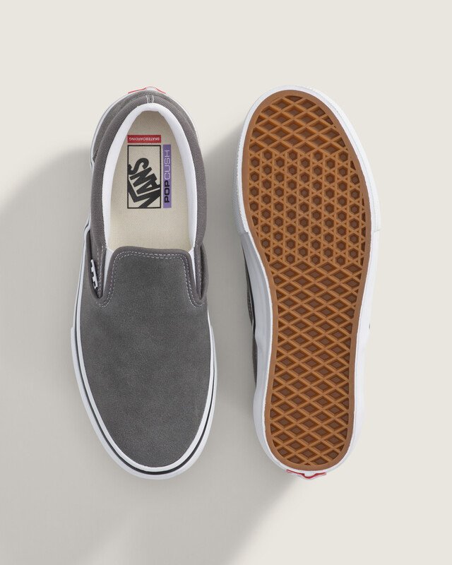 Tênis Skate Slip-On Pewter White
