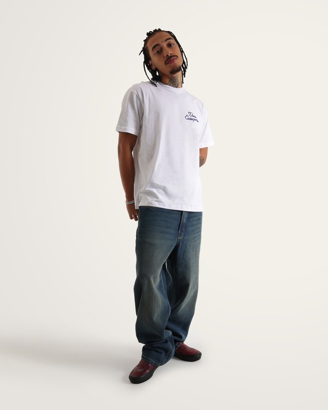 Calça Check-5 Baggy Denim Dirty Medium Indigo