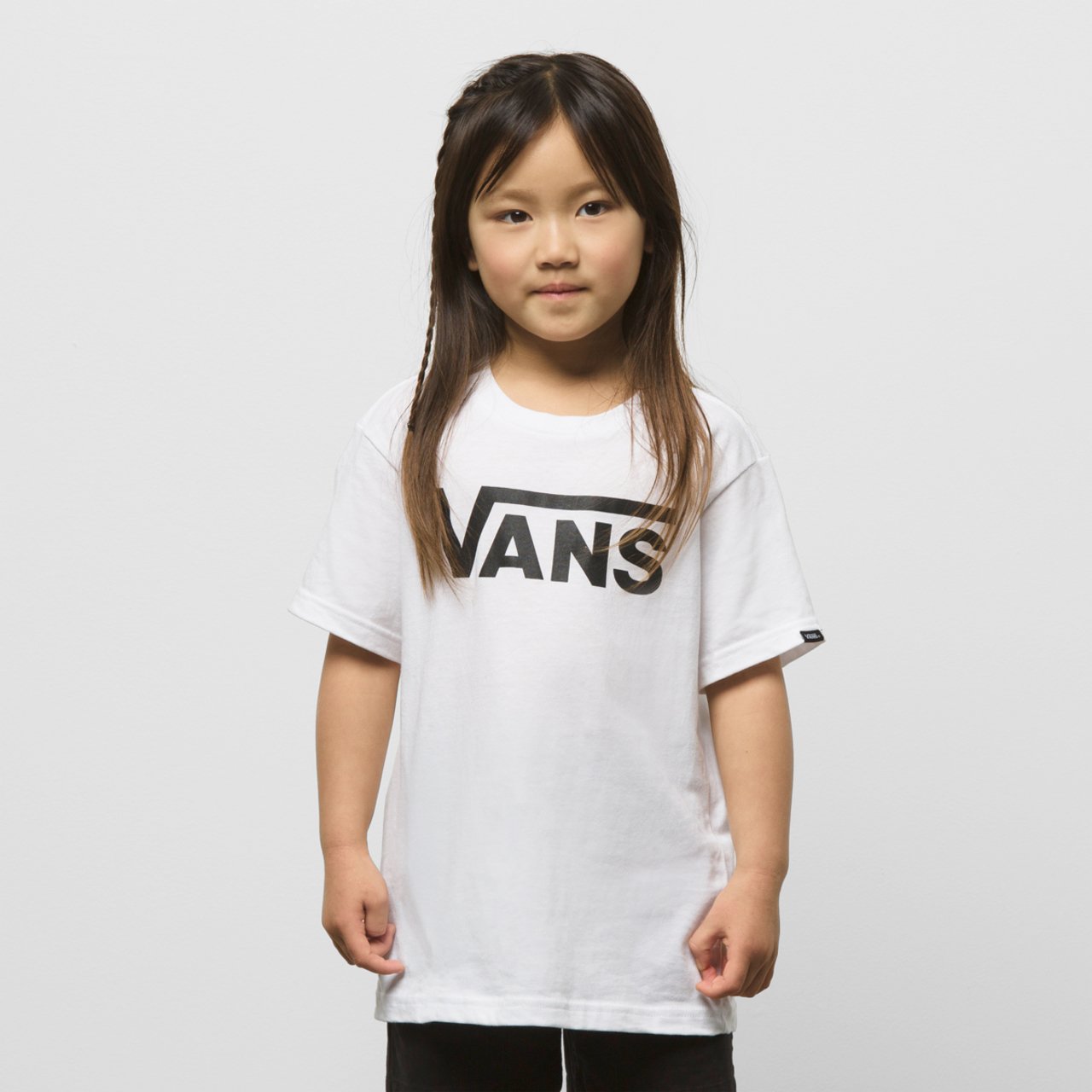 Camiseta Vans Classic Infantil White Black