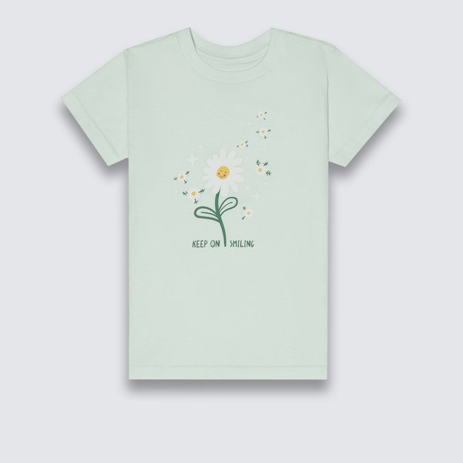 Camiseta Fresh Ss Flower Hint Of Mint Infantil