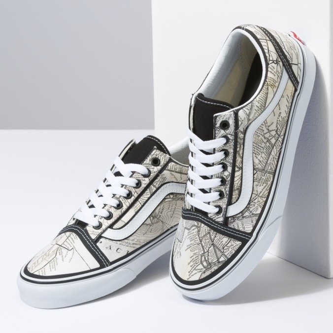 Tênis Old Skool Vans X Moca Frances Stark Maps