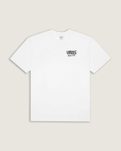 Clássica e descolada. Com mangas curtas para um estilo casual para o dia a dia, a Camiseta Ss Style 001 White se tornará instantaneamente uma das peças mais desejadas do seu guarda-roupa. A estampa serigrafada de longa duração, com a assinatura personalizada da Vans na parte frontal, na altura do peito, no lado esquerdo - e o alfabeto “Off the Wall" nas costas, adicionando um toque streetwear para um clássico Vans.
