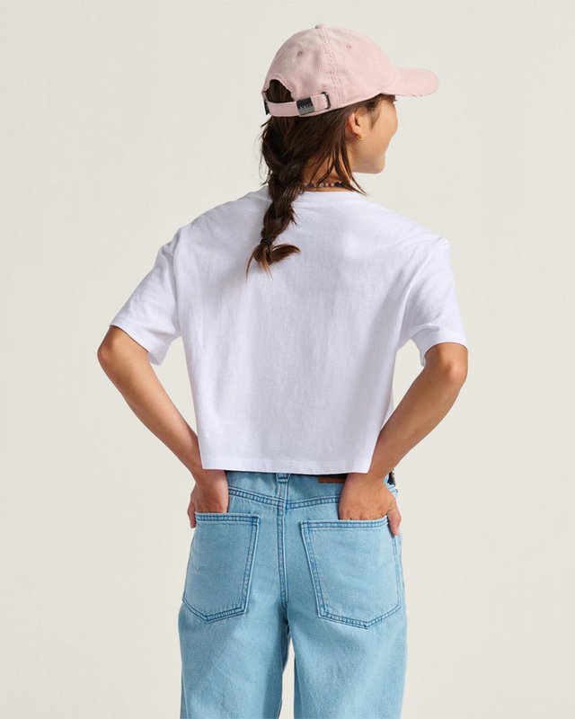 Camiseta Star Berries Crop Ss White Infantil