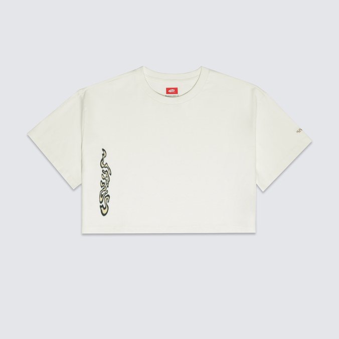 Camiseta Skate Blurb Ss Relaxed Crop Mixxa Marshmallow