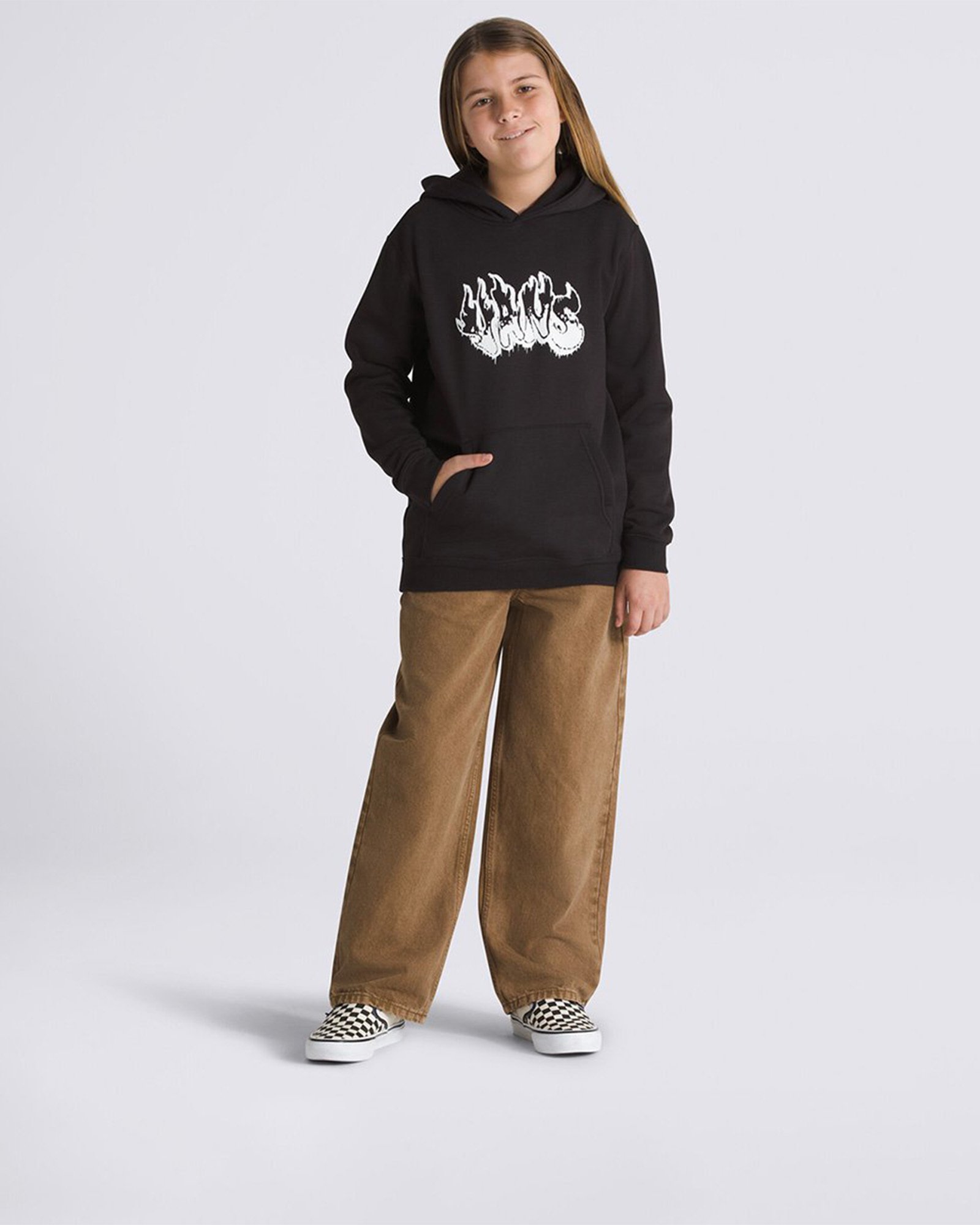Moletom Burnout PO Black Infantil | Vans