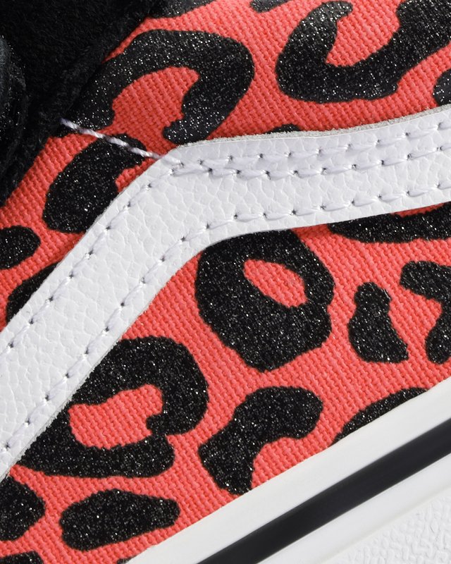 Tênis Old Skool V Glitter Leopard Diva Pink Infantil