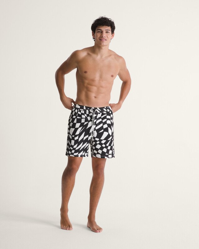 Boardshort Elastic Primary Ii Black White