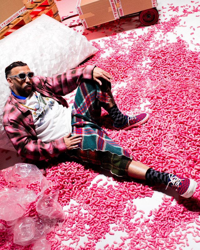 Tênis Authentic Lx Punk Check Red Blue