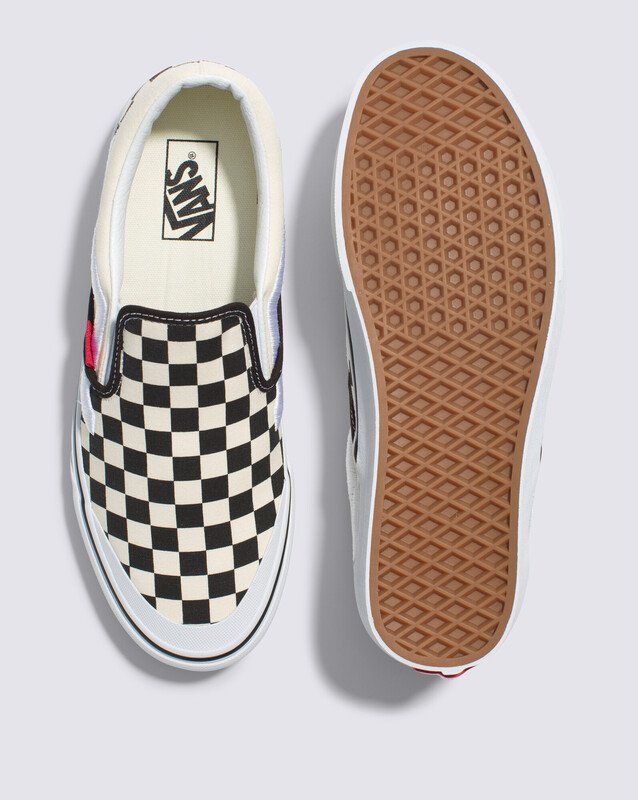 Tênis Slip-On Sidestripe Black Checkerboard