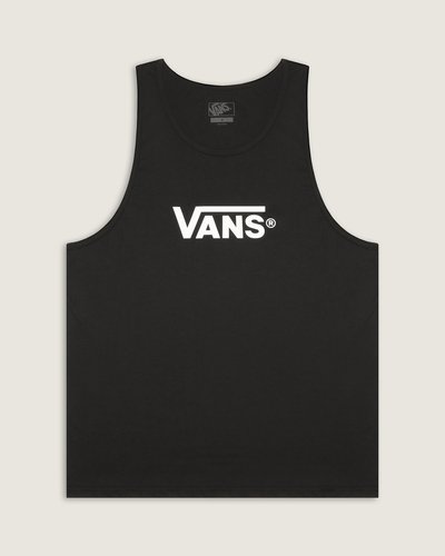 Regata Vans Classic Black traz a atitude da marca em um design clean e funcional, confeccionada em algodão com malha knit que oferece toque macio e respirabilidade. Corte reto e decote redondo garantem mobilidade e caimento confortável. O logo VANS no peito cria um ponto focal icônico, enquanto a construção leve favorece flexibilidade e sensação de conforto em uso diário. Um modelo essencial do streetwear