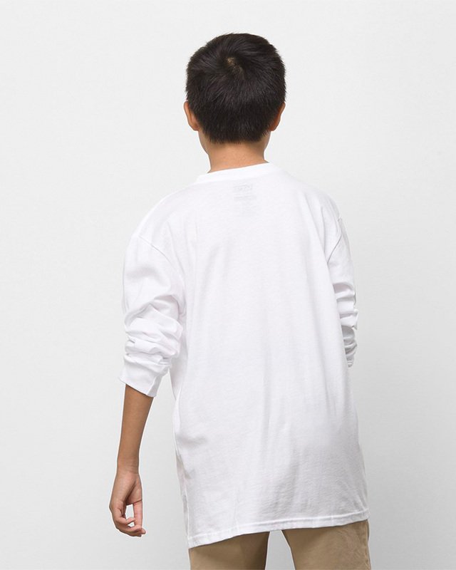 Camiseta Logo Check Ls Infantil White