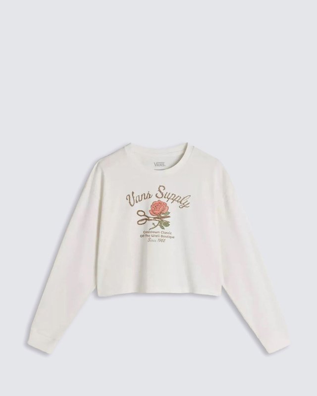 Camiseta Supply Boutique Ls Relax Crop Marshmallow