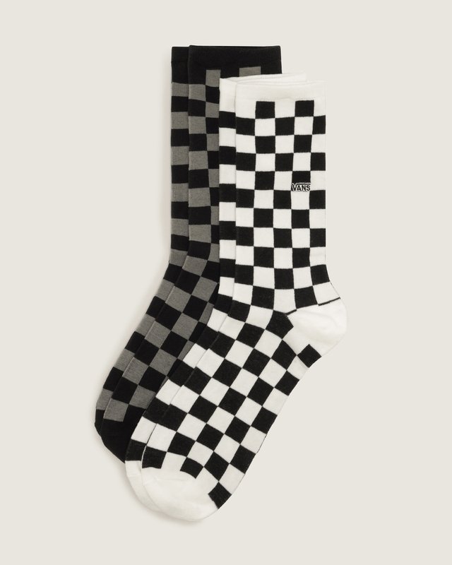 Meia Ticker Crew Black White