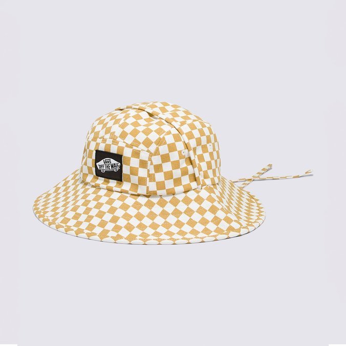 Chapéu Sunny Side Bucket Vans Checkerboard Day Pig Suede Gum Antelope