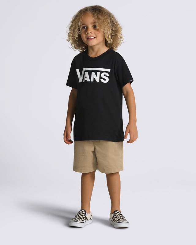 Camiseta Vans Classic Infantil Black White