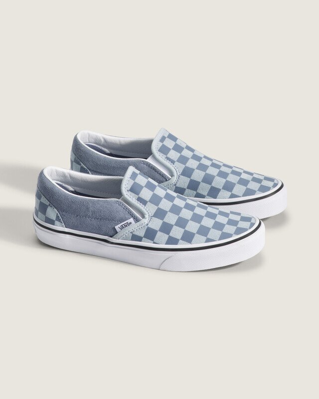 Tênis Slip-On Checkerboard Light Blue