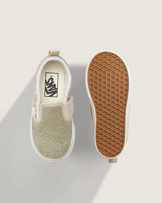 Tênis Slip-On Kids Incense Glitter Plaid Infantil