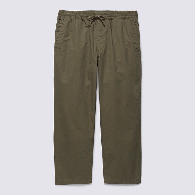 Calça Range Loose Cropped Elastic Waist Grape Leaf