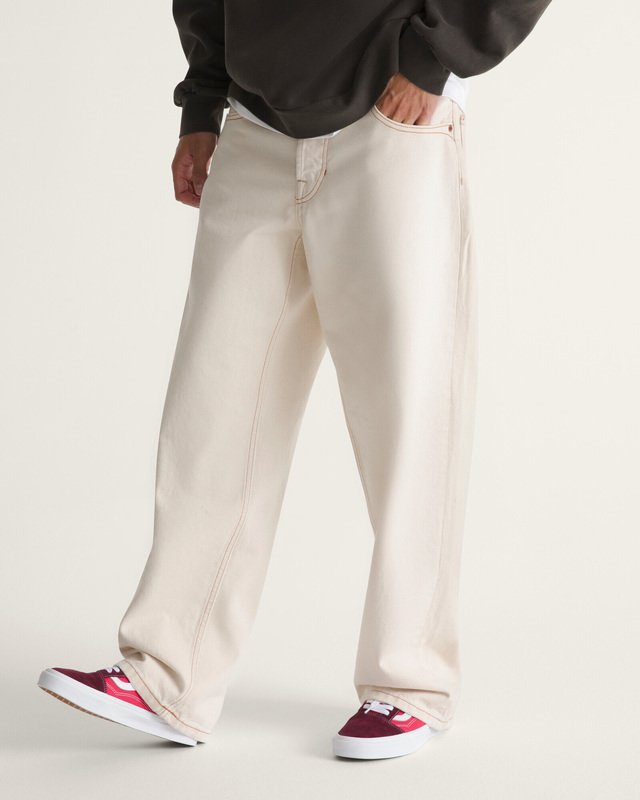 Calça Lx Check 5 Loose Denim Natural Seed 