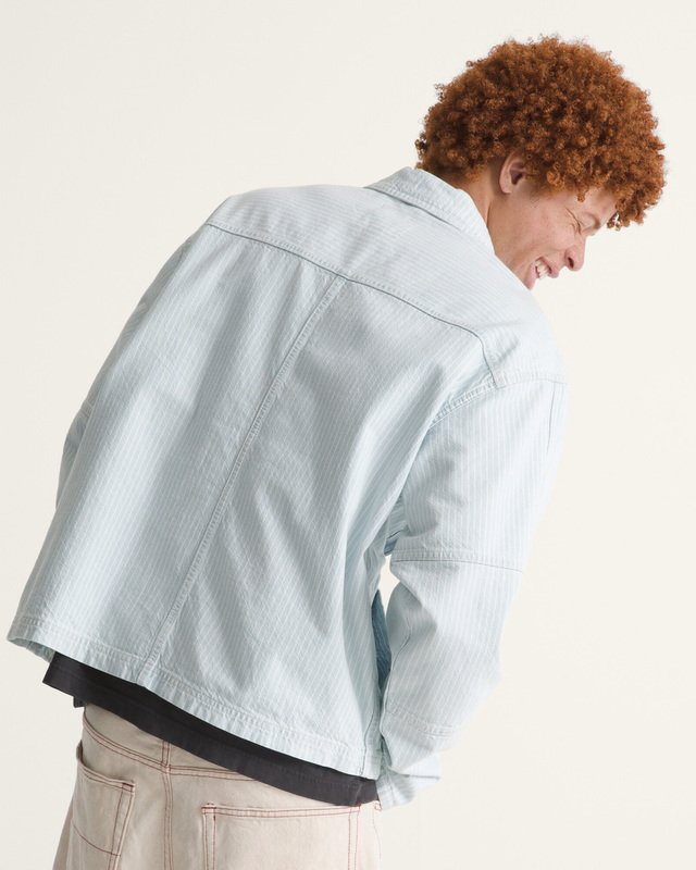 Jaqueta Stripe Umber Denim Blue Ice Stripe