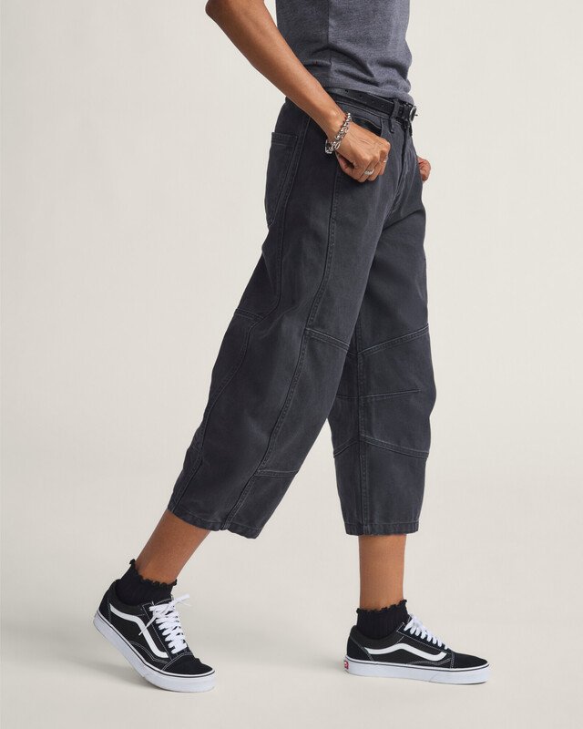 Calça Blaire Cropped Barrel Black