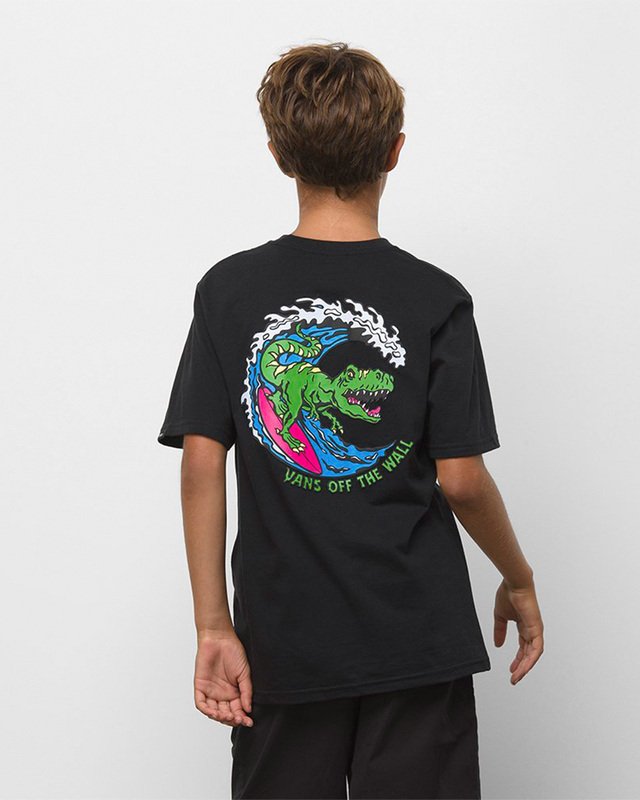 Camiseta Off The Wall Surf Dino Ss Infantil Black