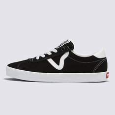 Inspirado nos clássicos da Vans, o Sport Low é uma interpretação moderna dos estilos retrô icônicos da década de 90 da Vans, mantendo viva a herança e todo o legado da época. O modelo recria o visual da silhueta original do Skate Vans Sport. Desde o colarinho mais baixo e aberto até a língua estendida, passando pela marcante Sidestripe com design exclusivo em "V" e pelos detalhes coloridos, o Tênis Sport Black White de cano baixo vulcanizado combina perfeitamente uma estética inspirada no skate com detalhes retrô únicos.