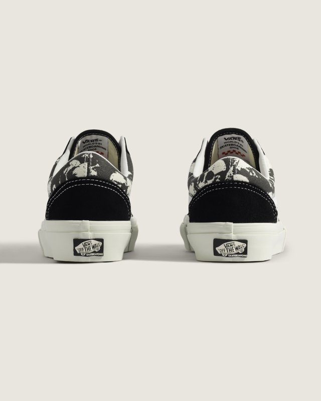Tênis Skate Old Skool Skull Pile Black White Gum