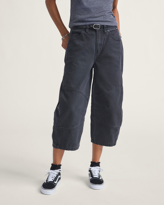 Calça Blaire Cropped Barrel Black