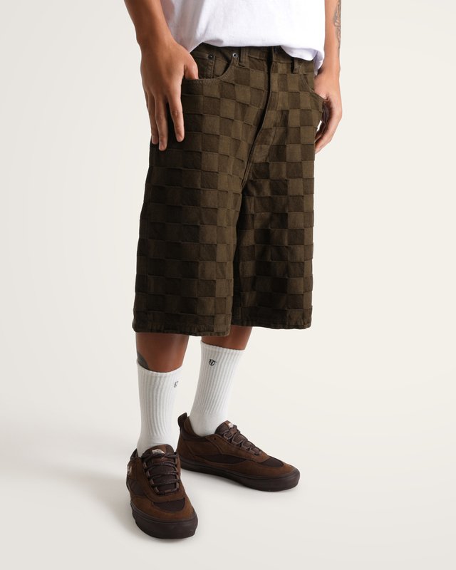 Bermuda Check-5 Baggy Denim Demitasse