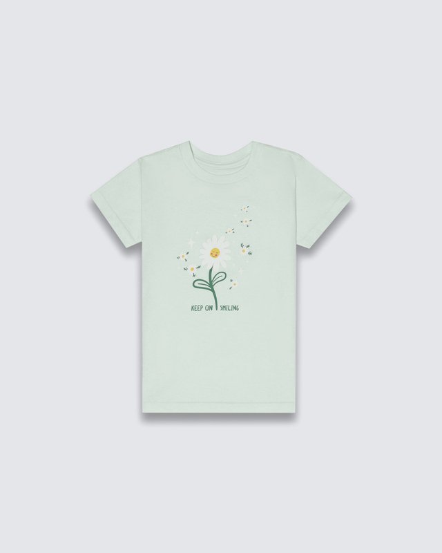 Camiseta Fresh Ss Flower Hint Of Mint Infantil