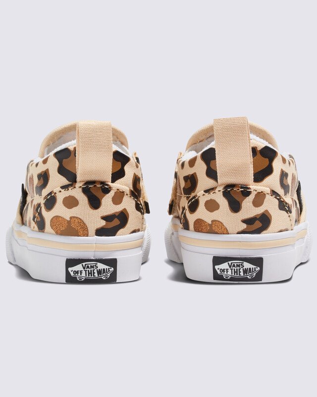 Tênis Slip-On Leopard Glitter Brown True White Infantil
