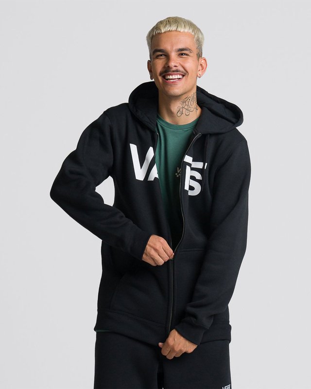 Moletom Vans Classic Zip Hoodie Ll Black White