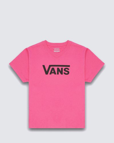 Clássico Vans é atemporal. Autenticidade “Off The Wall” na essência. Um visual tradicional que nunca sai de moda. A Camiseta Flying V Crew Girl Ss Infantil Magenta é icônica e não passa despercebida. De silhueta clássica com corte mais ajustado ao corpo, a camiseta feminina infantil rosa de manga curta Vans é confeccionada em algodão 100%, gola canelada, costuras aparentes em pespontos nas mangas e barra, com etiqueta tecida com logotipo Vans aplicada na lateral. Apresenta estampa frontal icônica com assinatura Vans em “Drop V” centralizado na altura do peito, em silk à base d’água. Perfeita para todos os momentos das pequenas, a camiseta clássica é totalmente fácil de vestir, para que a única preocupação seja brincar e curtir em todas as aventuras!