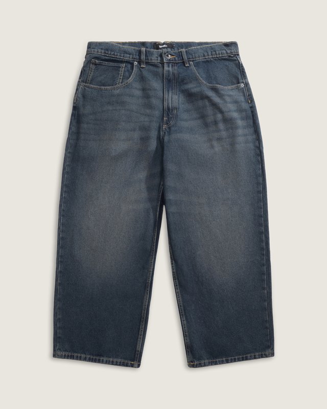 Calça Check-5 Baggy Denim Dirty Medium Indigo