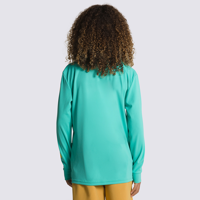 Camiseta Vans Classic Checker Sun Ls Waterfall Infantil