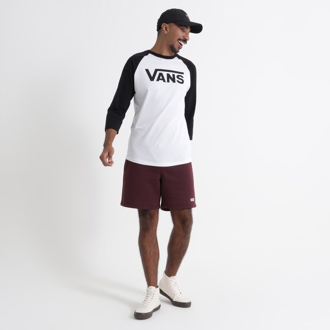 Camiseta Vans Classic Raglan White Black